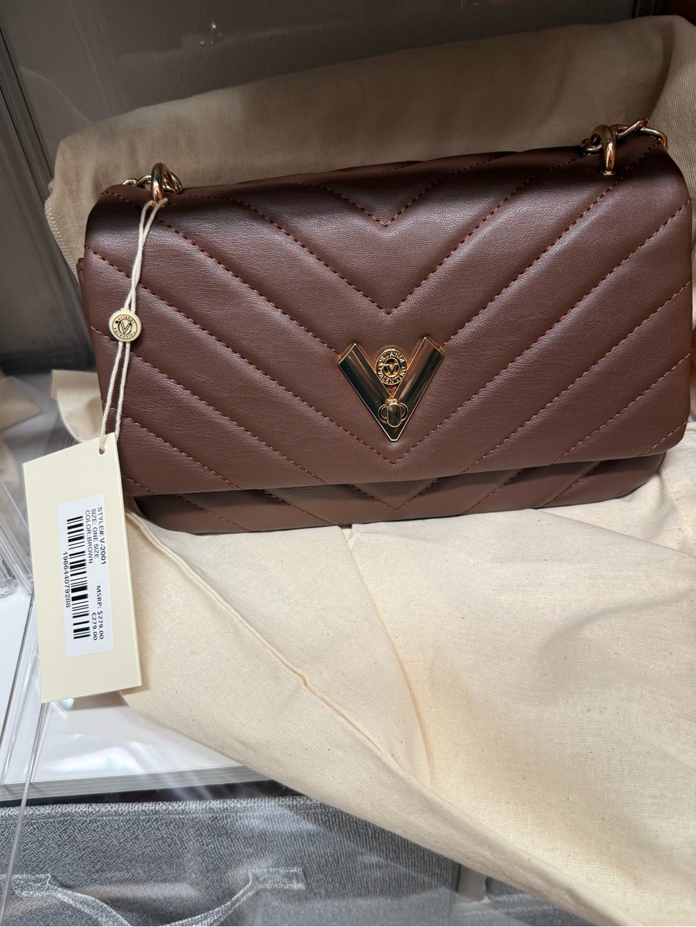 Valentino Orlandi Capricorn Crossbody Bag – Brown vegan leather